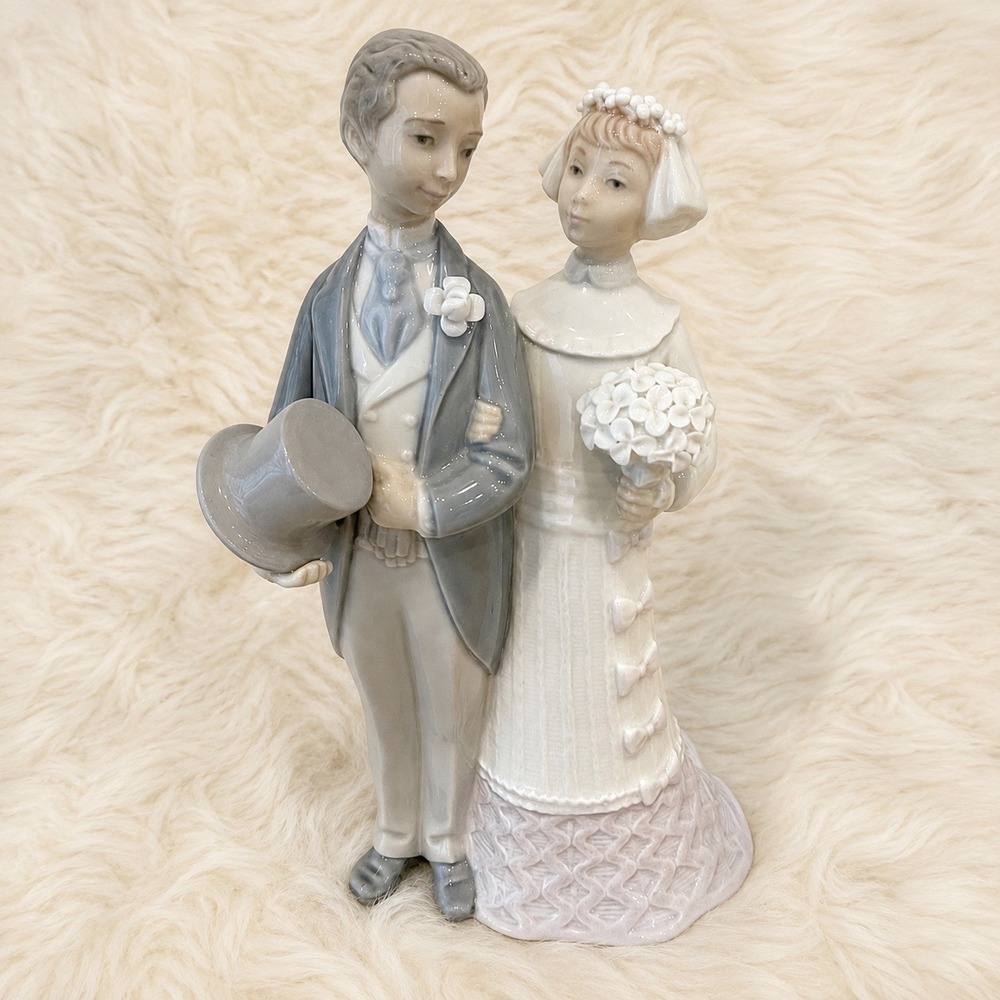 Lladro‎ 4808 Wedding Bride Groom Porcelain Figurine Retired Spain Cake Topper